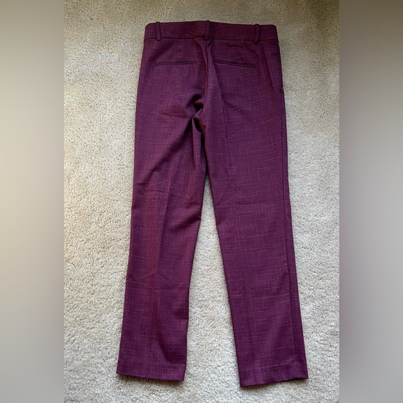 Ann Taylor Women's Burgundy Red Skinny Ankle Dress Pants - Sz 2 - EUC - Stretch - Picture 3 of 9